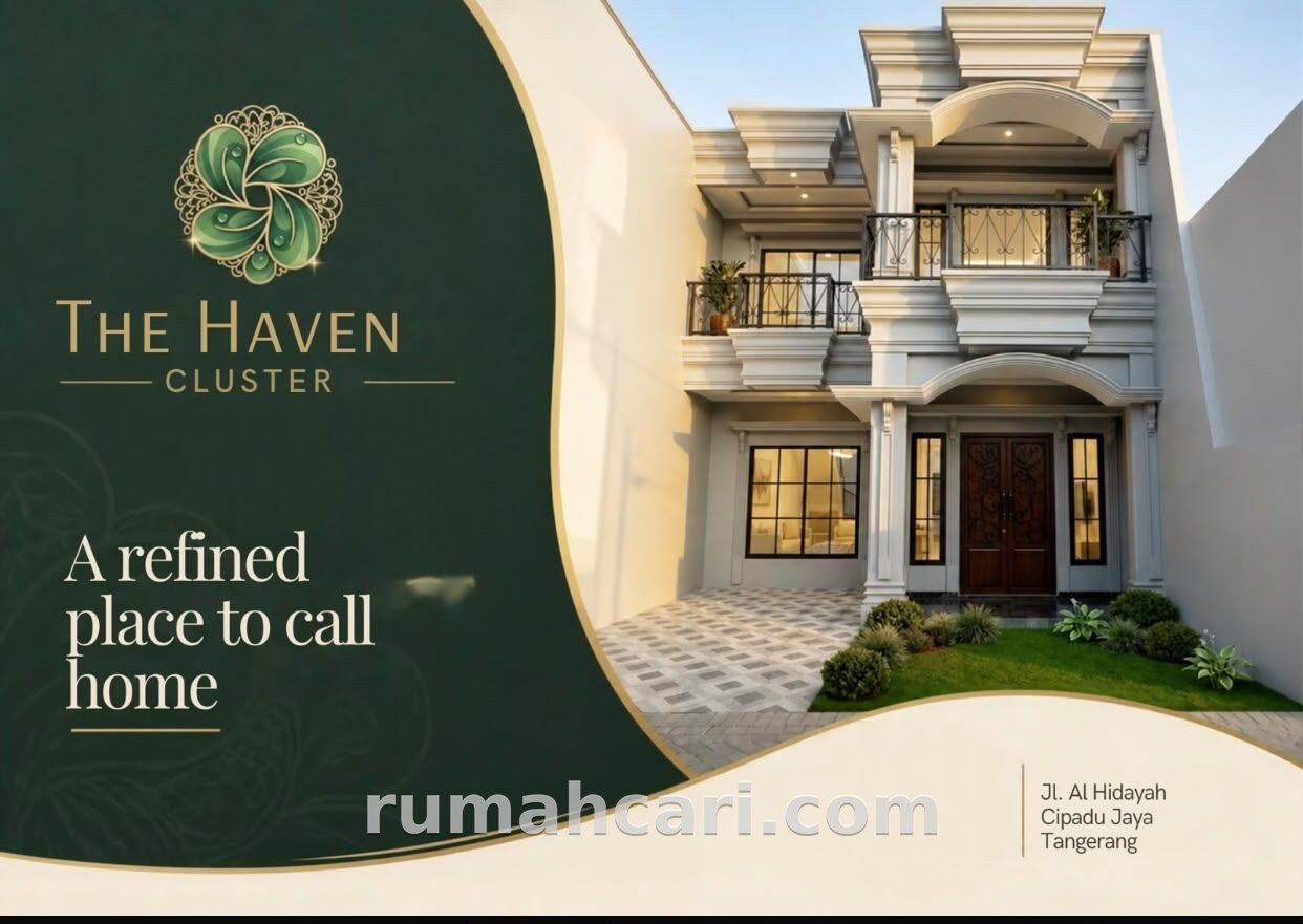 Rumah 3 Kamar 2 Kamar Mandi di The Haven Cluster, Cipadu, Tangerang